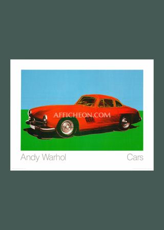 Litografía Warhol - Andy Warhol: 'Mercedes-Benz 300 SL Coupé' 1988 Offset-lithograph
