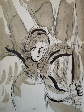 Litografía Chagall - Ange à l'épée