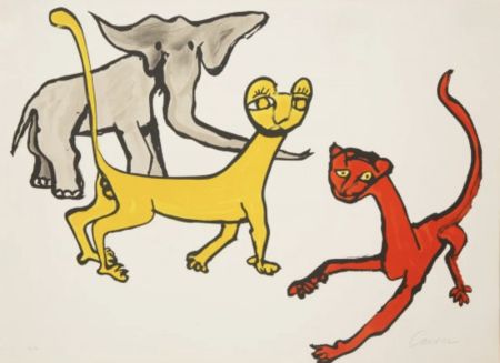 Litografía Calder - Animals