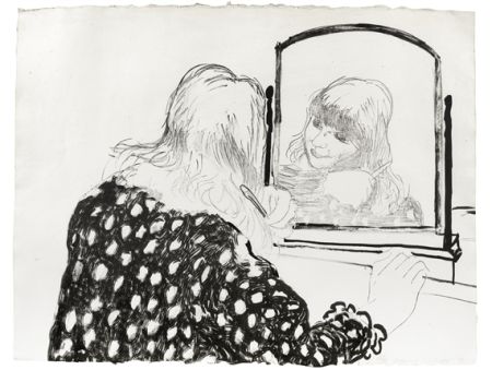 Litografía Hockney - Ann Combing Her Hair
