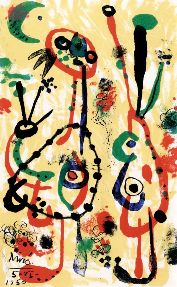 Litografía Miró - Anthologe de l'Humour noir