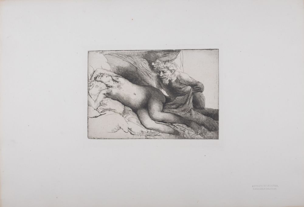 Heliograbado Rembrandt - Antiope et Jupiter