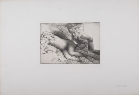 Heliograbado Rembrandt - Antiope et Jupiter