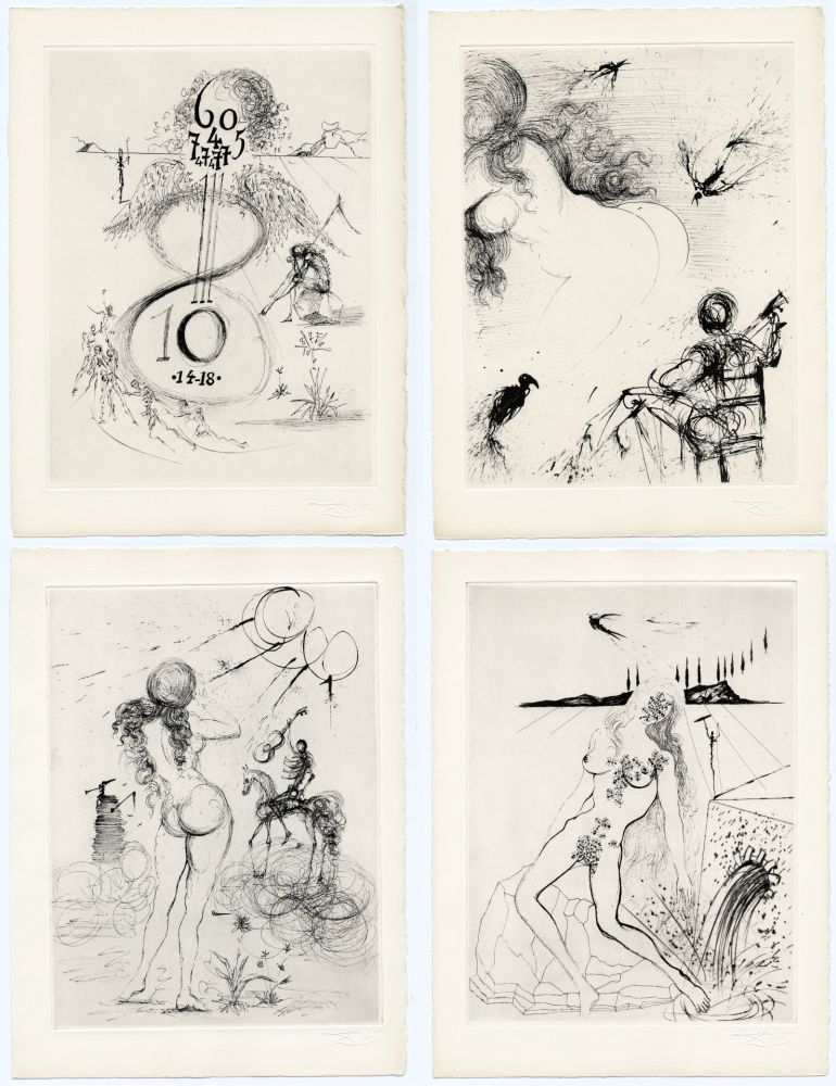 Libro Ilustrado Dali - Apollinaire : POÈMES SECRETS. Avec 18 gravures originales de Salvador Dali (1967)