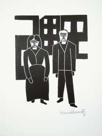 Linograbado Schmitz - Arbeiterpaar (Working Couple)