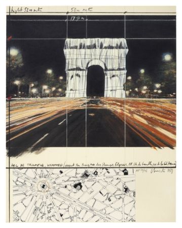 Múltiple Christo - Arc de Triomphe, Wrapped, Project for Paris