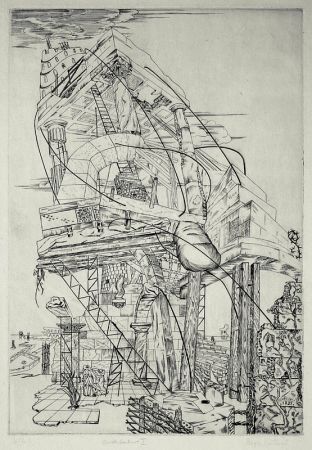 Grabado Vieillard - Architecture I (Economic Dirigee; The New Deal; The Tower)
