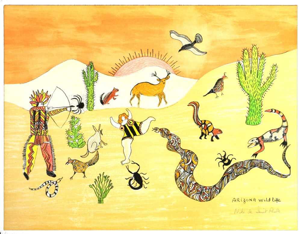 Litografía De Saint Phalle - Arizona Wild life
