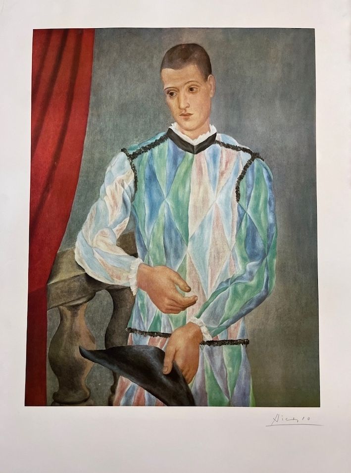 Litografía Picasso - Arlequin