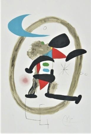 Litografía Miró - Arlequin Circonscrit