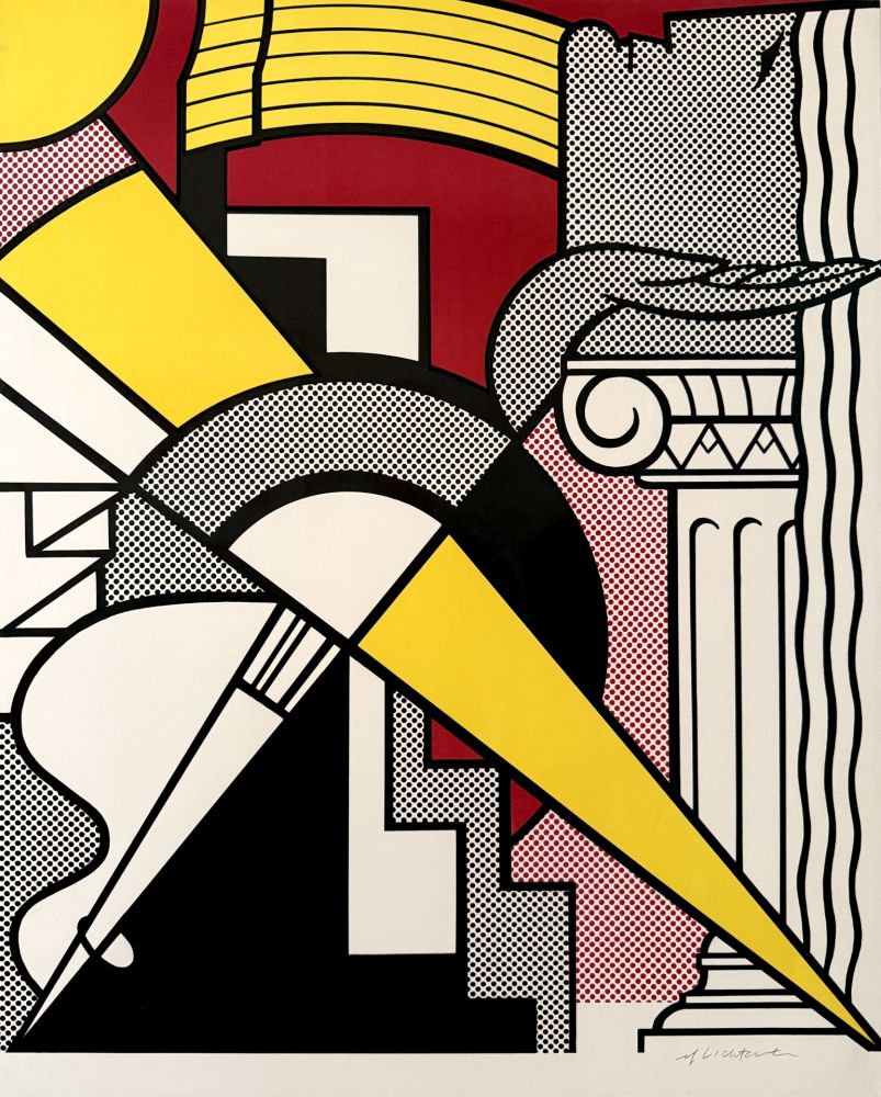 Litografía Lichtenstein - Arrow and Column 