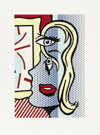 Serigrafía Lichtenstein - Art Critic