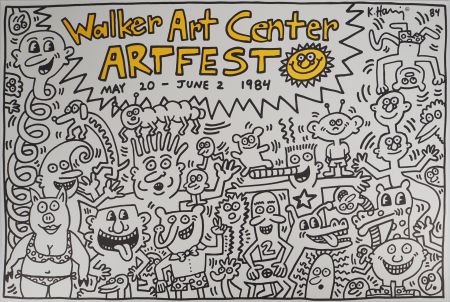 Litografía Haring - Artfest : Walker Art Center
