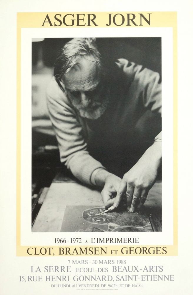 Cartel Alechinsky - AsgerJorn à l'imprimerie Clot, Bramsen & Georges