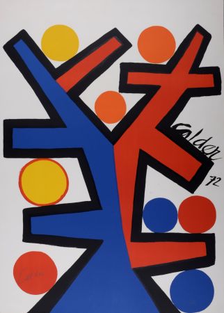Litografía Calder - Asymétrie, 1972 - Hand-signed