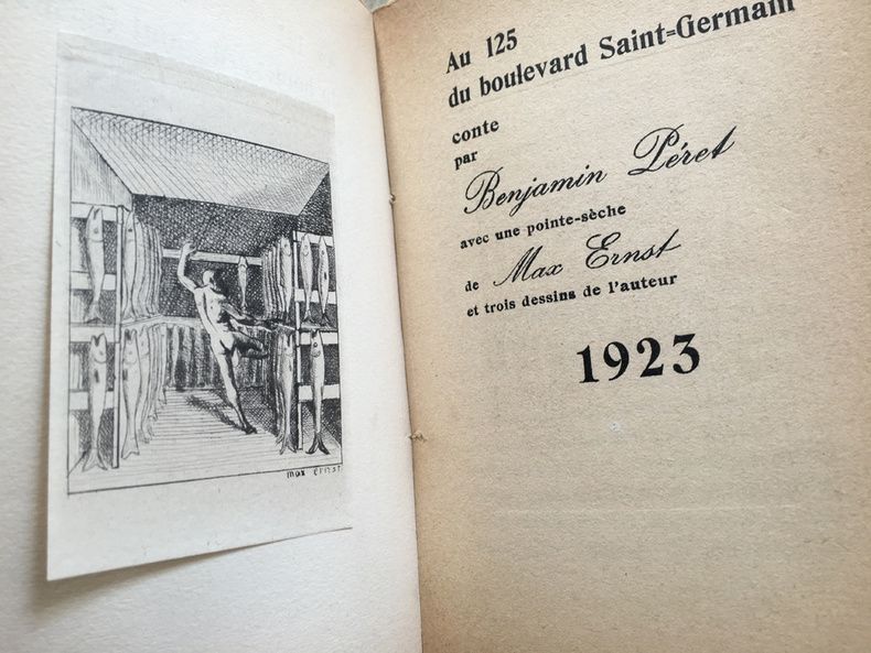 Libro Ilustrado Ernst - AU 125 DU BOULEVARD SAINT-GERMAIN. Conte par Benjamin Péret (1923)