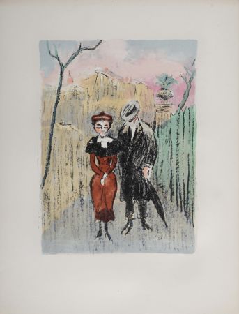 Litografía Van Dongen - Au Beau Temps de la Butte : Les Amoureux, 1949