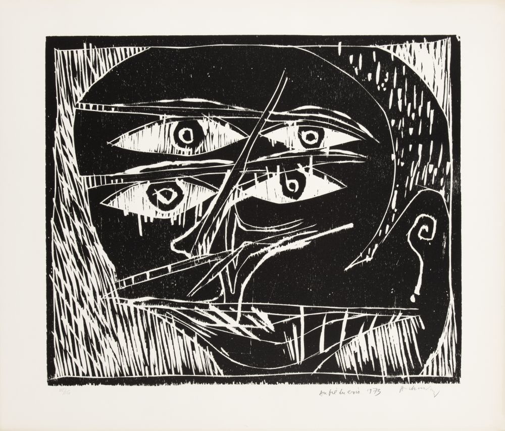 Grabado En Madera Alechinsky - Au fil du bois IV