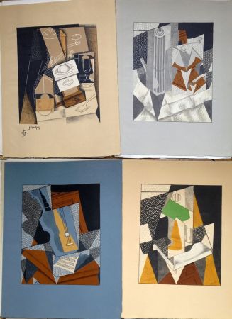 Litografía Gris  - AU SOLEIL DU PLAFOND. SUITE DES 11 LITHOGRAPHIES COULEURS (1955)