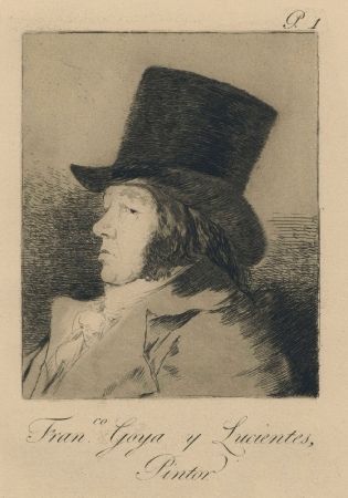Grabado Goya - Autorretrato