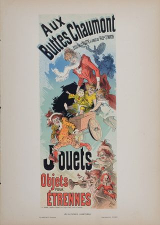 Litografía Cheret - Aux Buttes Chaumont, 1896
