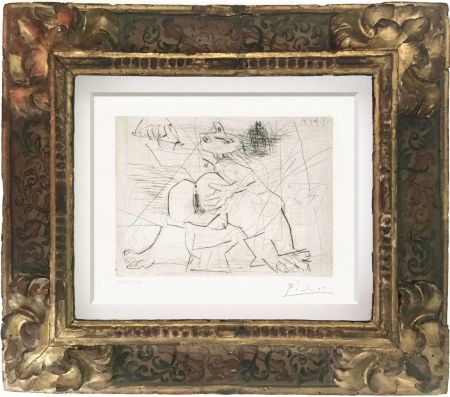 Grabado Picasso - Aux quatre coins de la pièce, from Hommage à Roger Lacourière