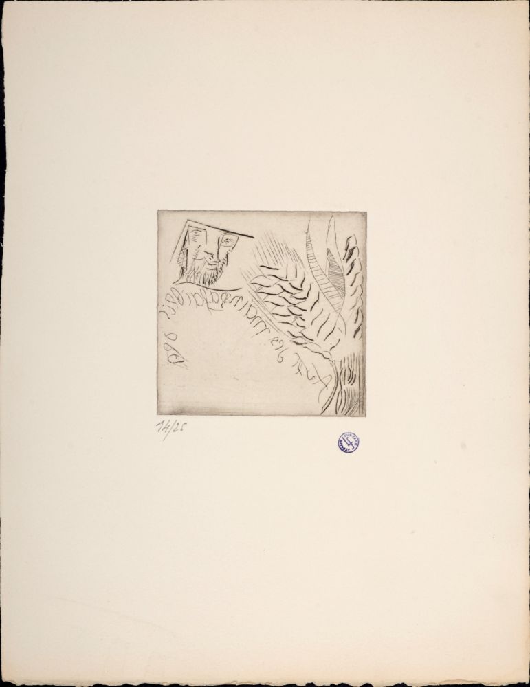 Aguafuerte Survage - Avec des mains à faiblir, c. 1930s