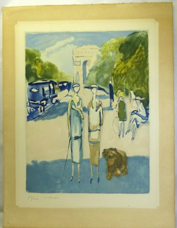 Aguatinta Van Dongen - Avenue du Bois, 1928 