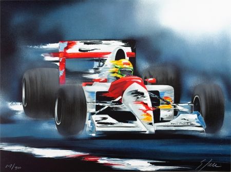 Litografía Spahn - Ayrton Senna