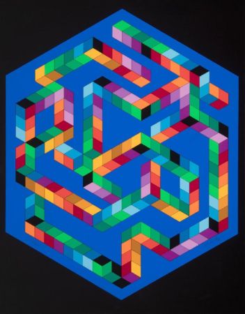 Serigrafía Vasarely - Babel 3