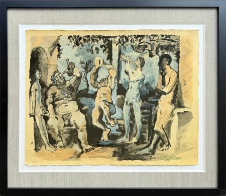 Litografía Picasso - Bacchanale