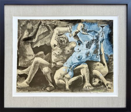 Litografía Picasso - Bacchanale
