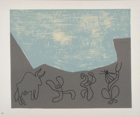 Linograbado Picasso - Bacchanale, 1962