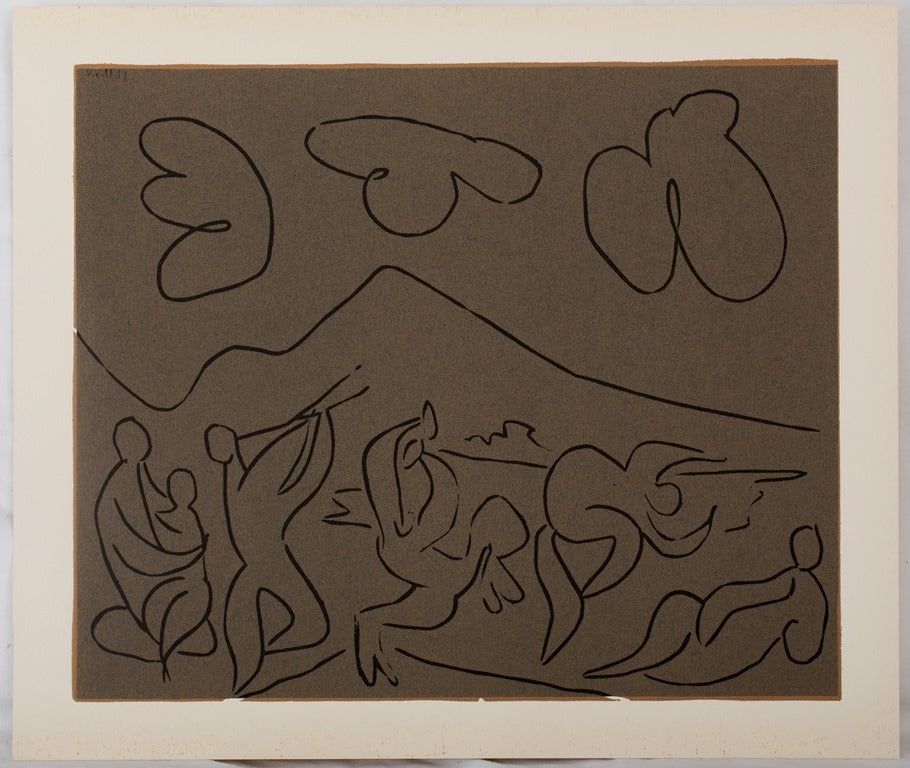 Linograbado Picasso - Bacchanale : la danse des faunes