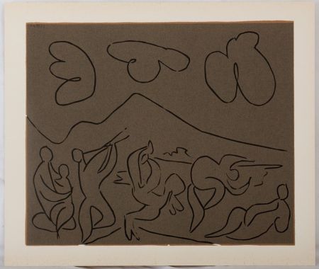 Linograbado Picasso - Bacchanale : la danse des faunes