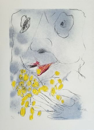 Litografía Rebeyrolle - Bacchus