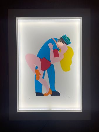 Serigrafía Lodola - Bacio a Time Square (PVC)