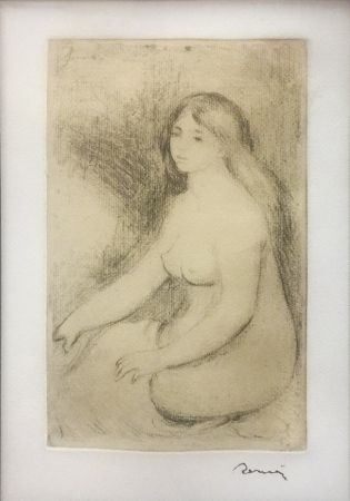 Grabado Renoir - BAIGNEUSE ASSISE (D., S. 11)
