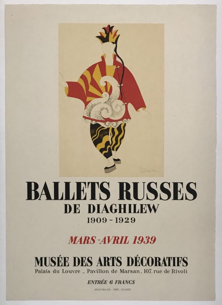 Litografía Picasso - Ballets Russes