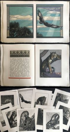Libro Ilustrado Jouve - Balzac. UNE PASSION DANS LE DÉSERT. Illustrations de Paul Jouve gravées en couleurs (1949)