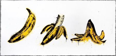 Serigrafía Mr Brainwash - Banana Split (White)