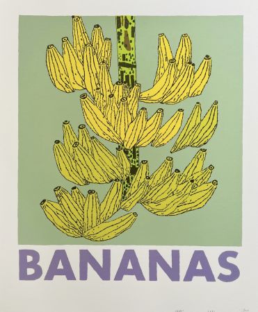 Serigrafía Wood - Bananas