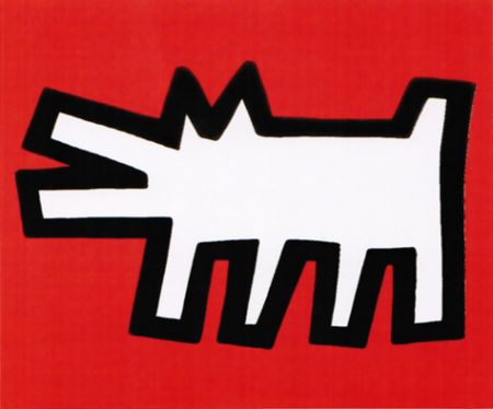 Serigrafía Haring - Barking dog (from Icons series)