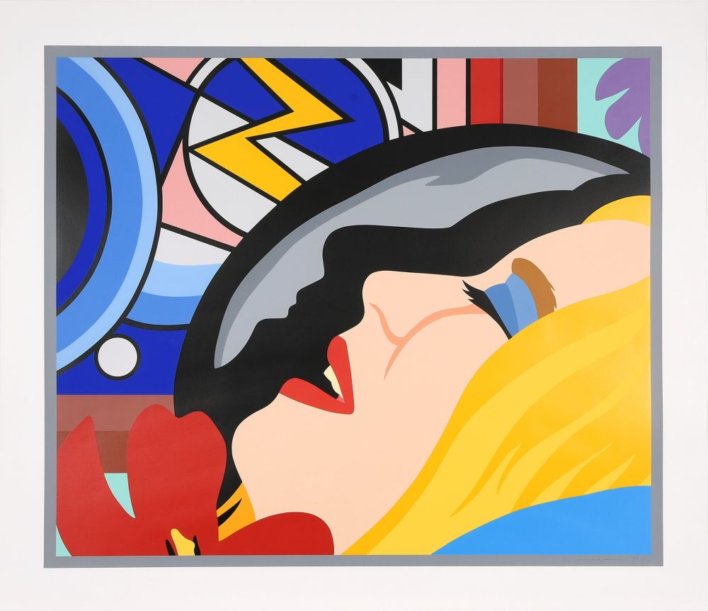 Serigrafía Wesselmann - Bedroom Face with Lichtenstein