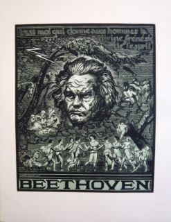 Grabado En Madera Belot  - Beethoven