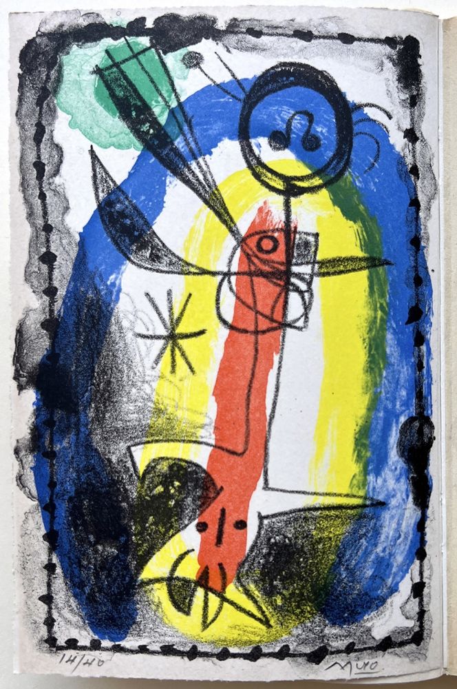 Libro Ilustrado Miró - Benjamin Péret: Anthologie de l’amour sublime. EXEMPLAIRE DE TÊTE COMPRENANT LA LITHOGRAPHIE ORIGINALE SIGNÉE DE JOAN MIRÓ (1956)
