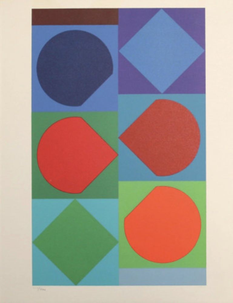 Litografía Vasarely - Beryll