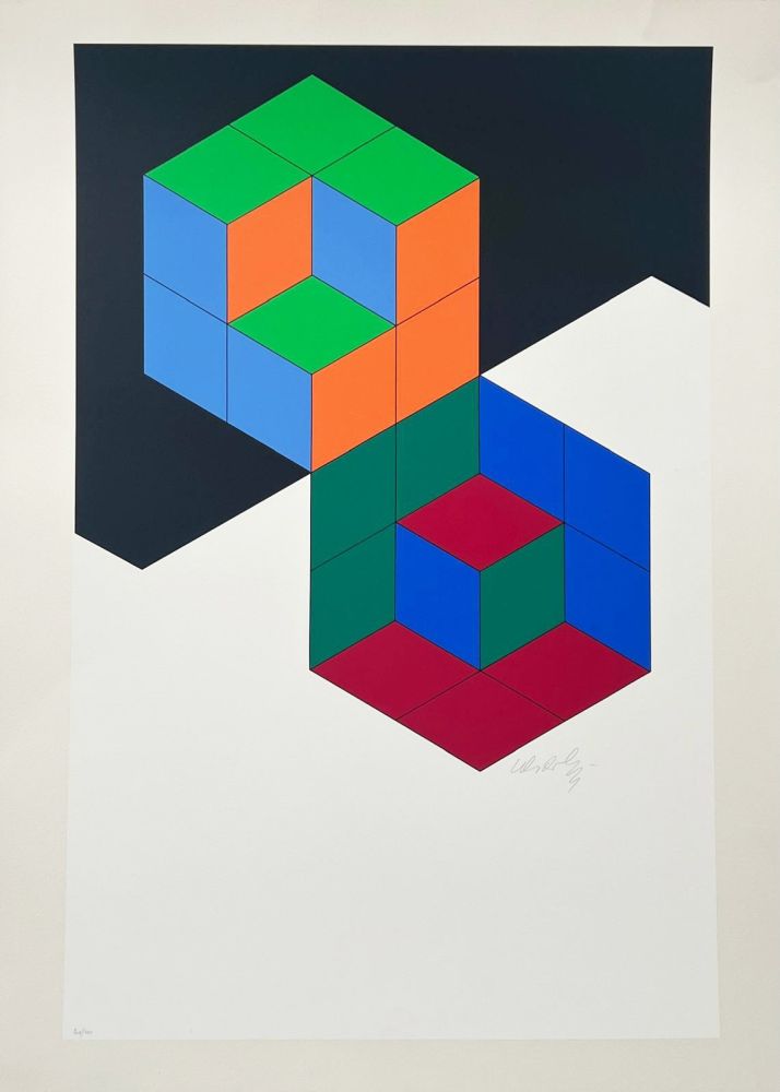 Serigrafía Vasarely - Bi-Hexa 