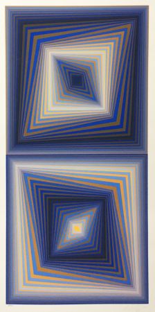 Múltiple Vasarely - Bi-Rhombs