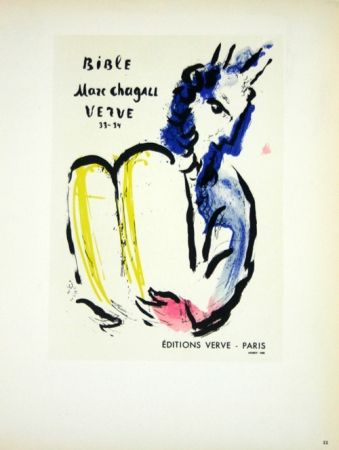 Litografía Chagall - Bible  Marc Chagall  Verve